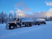 Henner Tank Lines in Quincy in snow