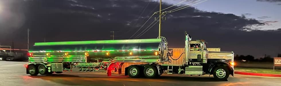 Henner neon fuel tanker